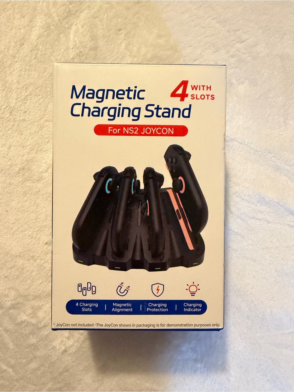 Charging Dock for Switch 2 JoyCon, Magnetic Fast Charger Station for 4 JoyCons